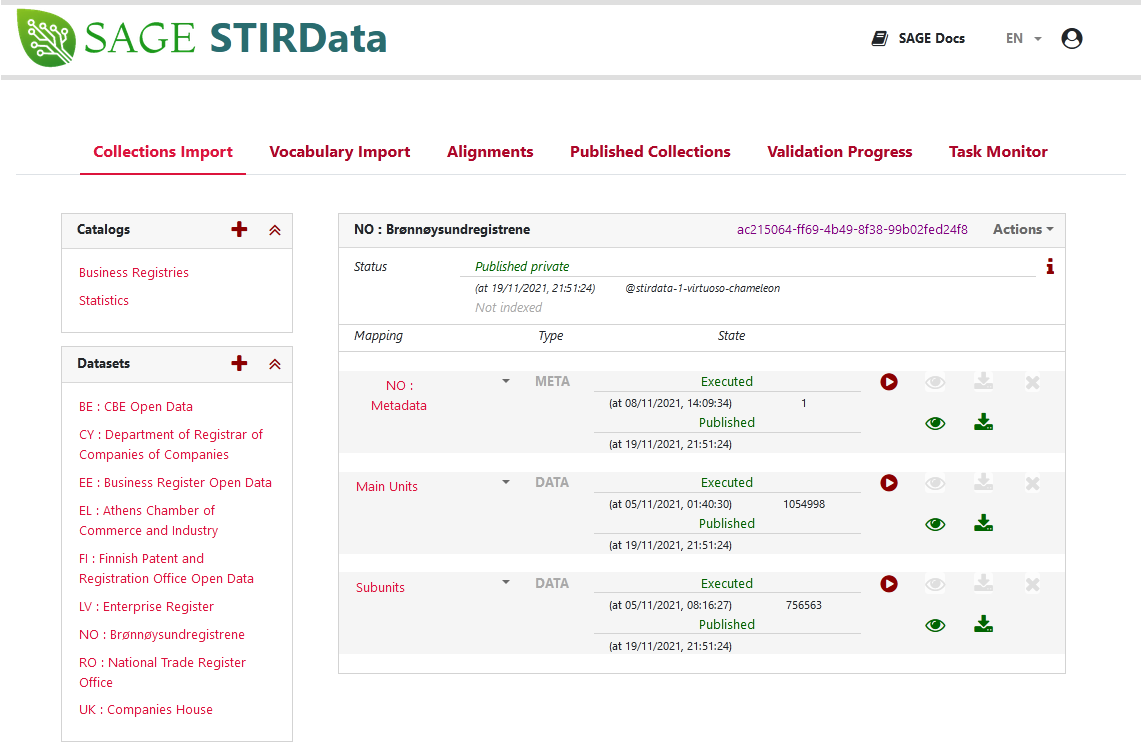 Norwegian business registry processing in SAGE